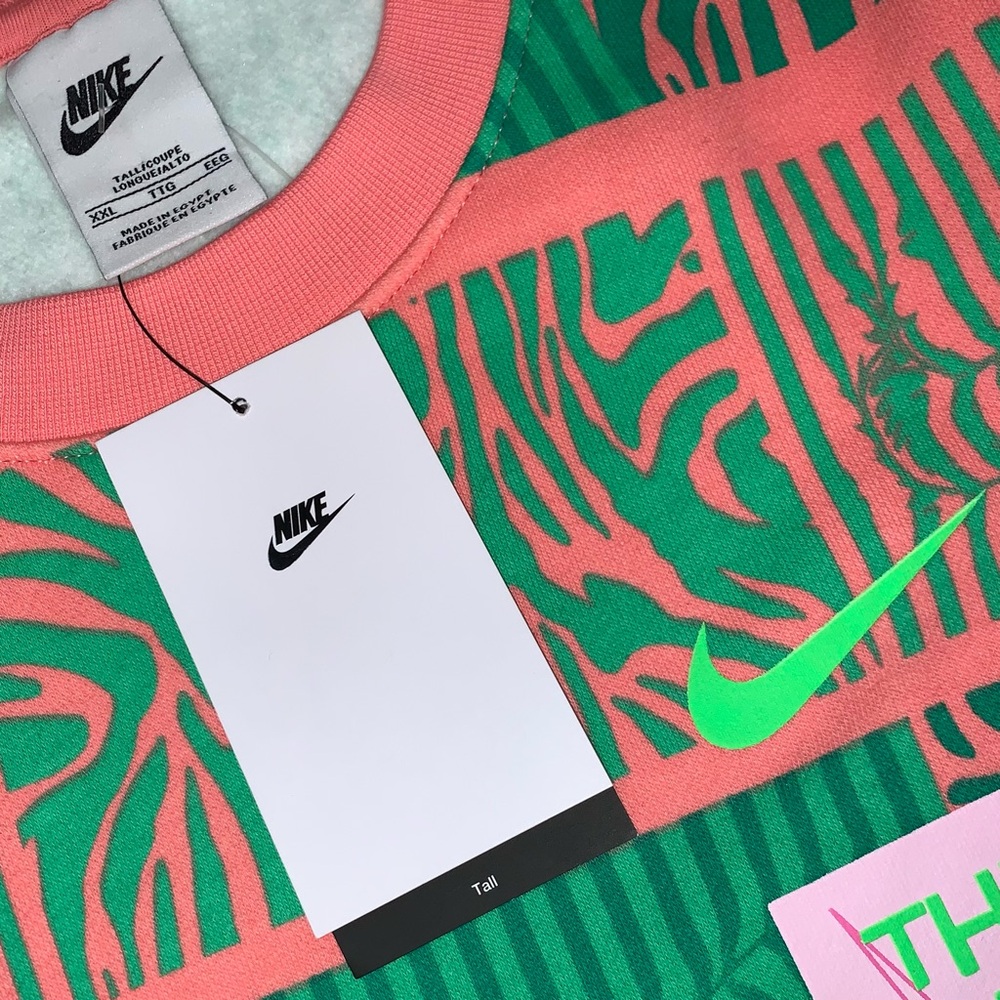 Nike Sportswear Club Fleece Men’s Trippy Safari Sweatshirt-Size XXL-Tall New - Picture 10 of 10